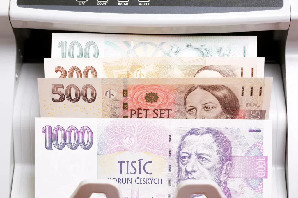 Česká peníze hotovost