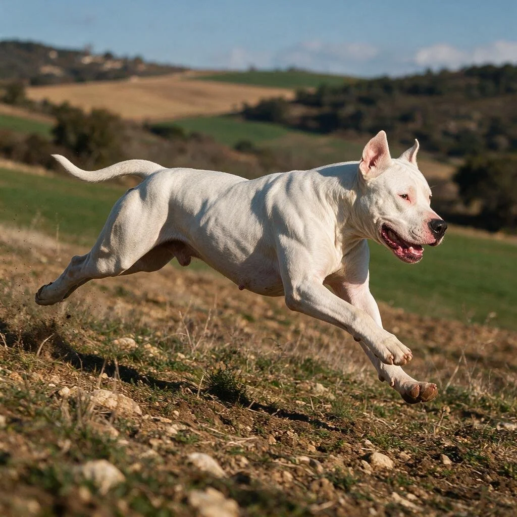 seedream-5.0-pro_A_photorealistic_Dogo_Argentino_running_confidently_across_rugged_countryside_mu-0