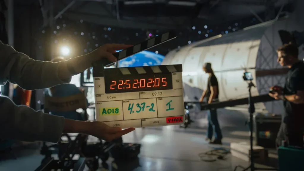 Natáčení filmu s klapkou