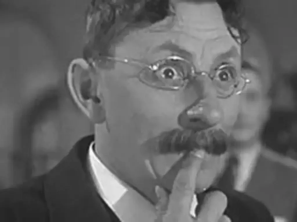 Detail tváře Vlasty Buriana