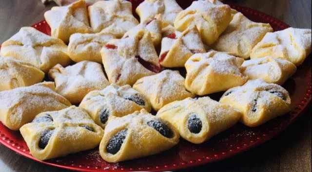 Šátečky makové, tvarohové, marmeládové. Těsto super jednoduché