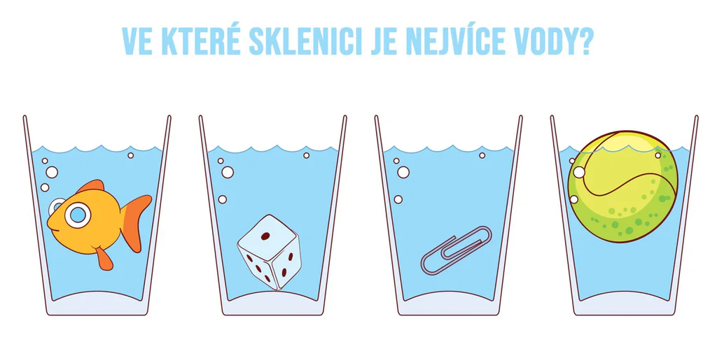 Ve které sklenici je nejvíce vody?