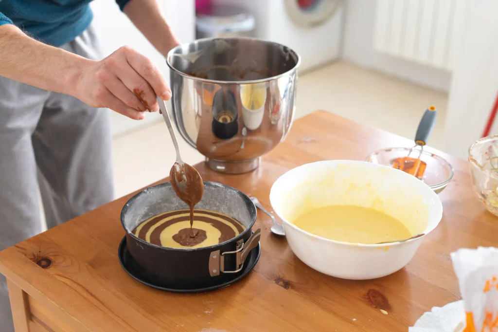 Příprava jednoduchého zebra dortu.