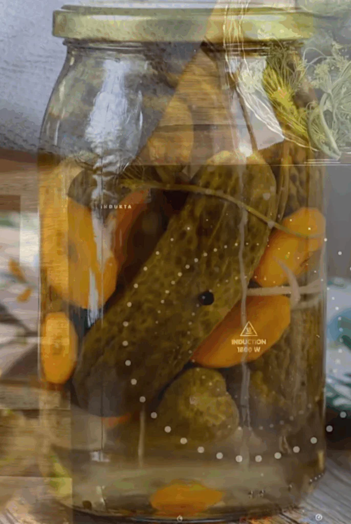 Ke konci dušení přidáme okurky a lák z okurek.