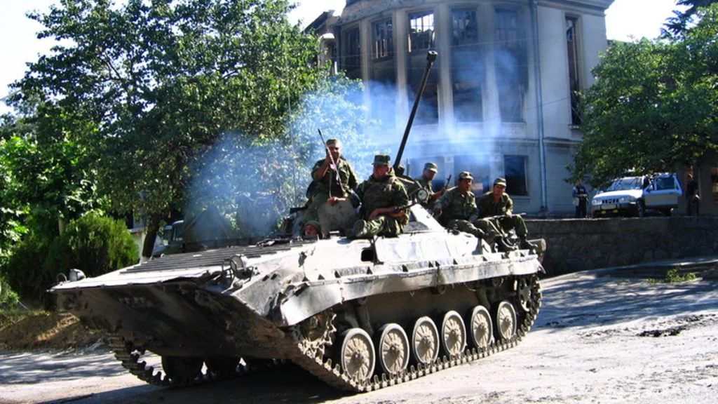 Ruské BMP-2 v Gruzii v roce 2008