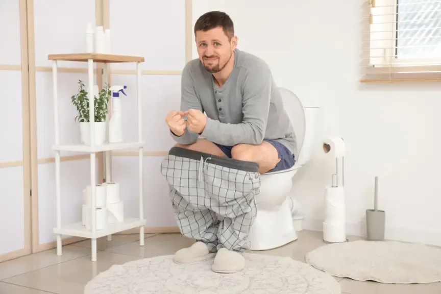 Stačí si k běžné toaletě pořídit malou stoličku, na kterou položíte nohy. 