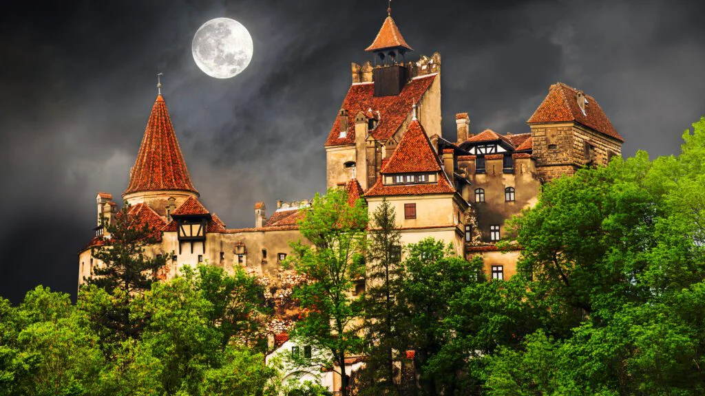 Transylvánie a hrad Bran v Rumunsku