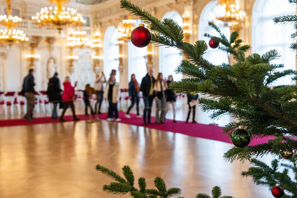 Vánočně vyzdobené prostory Pražského hradu. Foto: Kultura Pražského hradu
