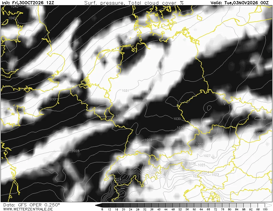 Situace s oblačností může být velmi zajímavá, a tedy i velmi variabilní, jak nyní ukazují globální modely