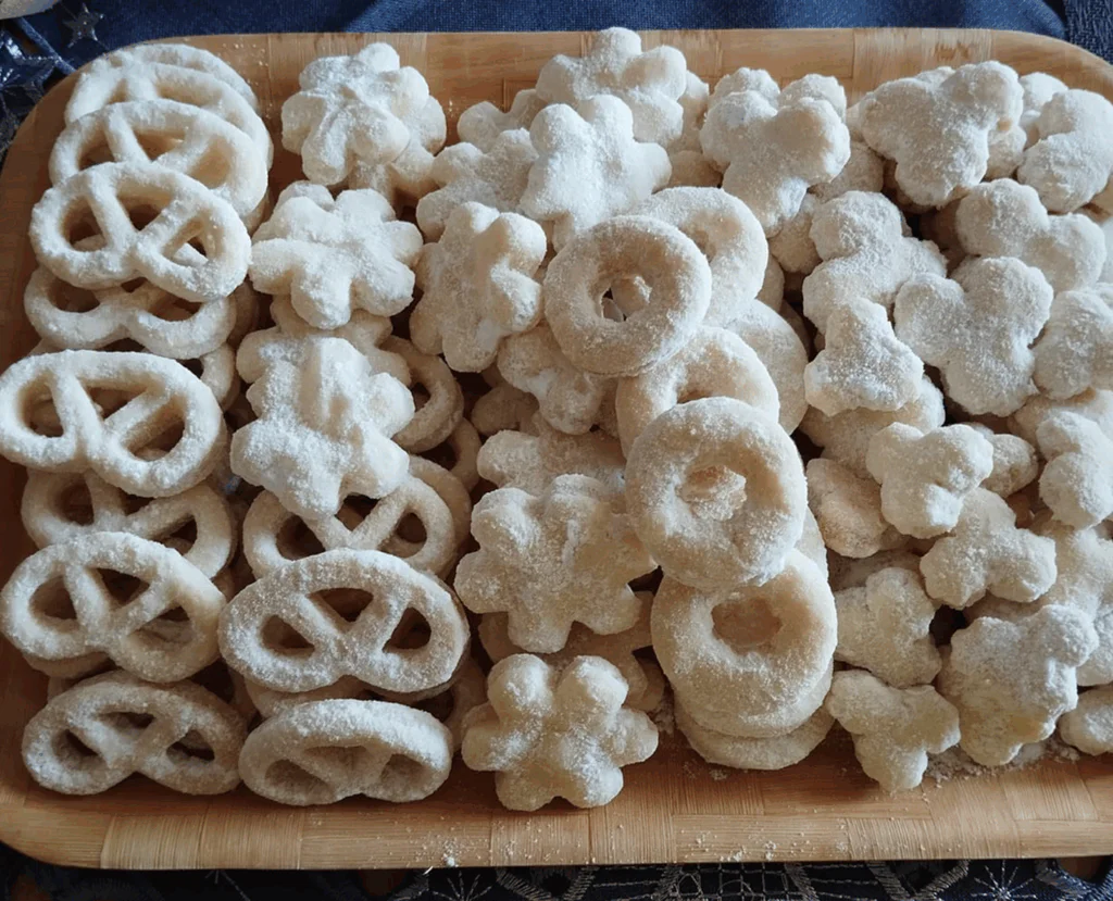 Z těsta vykrajujeme různě tvary dle fantazie.