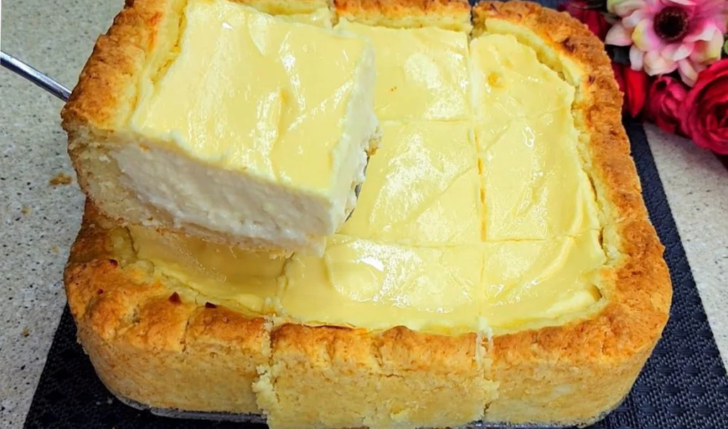 Obrázek k recpetu: Máte chuť na „kynutou“ dobrotu, ale není čas? Zde je náš bleskový tvarohový koláč!