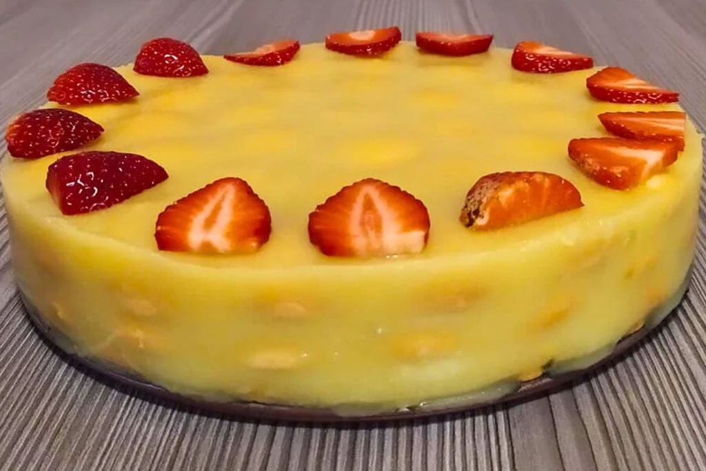 Obrázek k receptu na piškotový dort s jablečnou želatinou