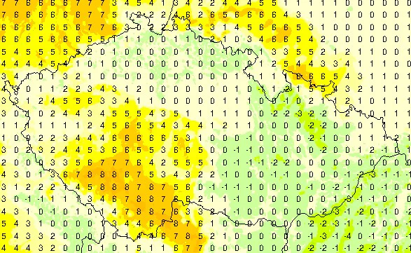 teplotní rozdíly - středa 14. ledna 2026