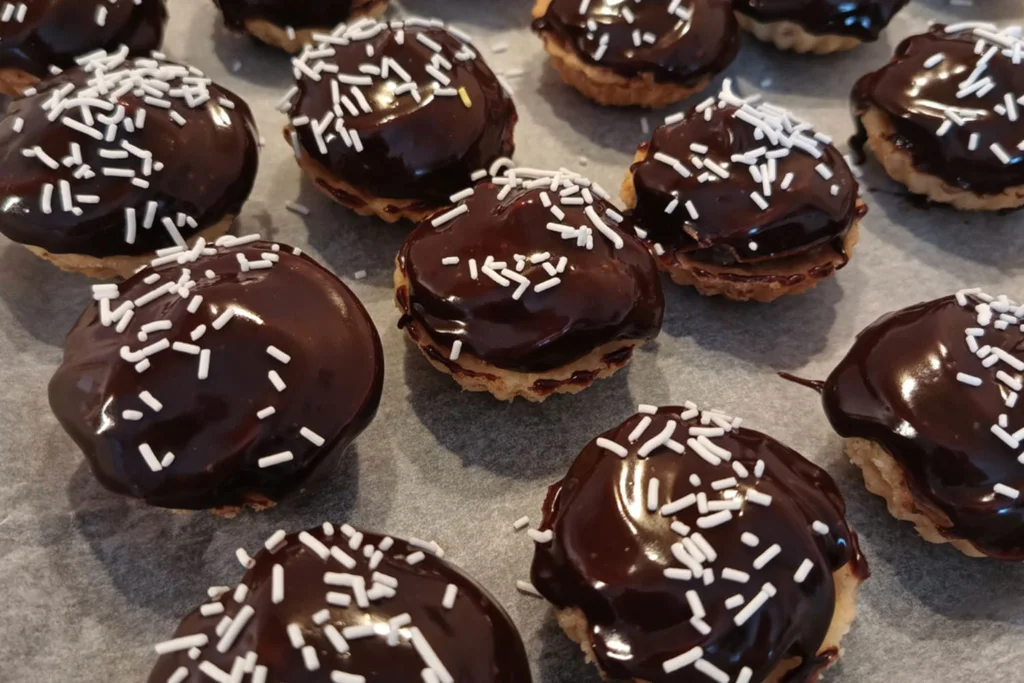 Obrázek receptu na Košíčky ala Opilý Izidor s ořechy, krémem a polevou