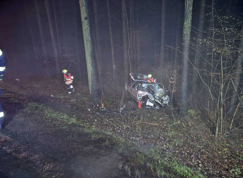 Tragická nehoda u obce Komňa. Foto: HZS