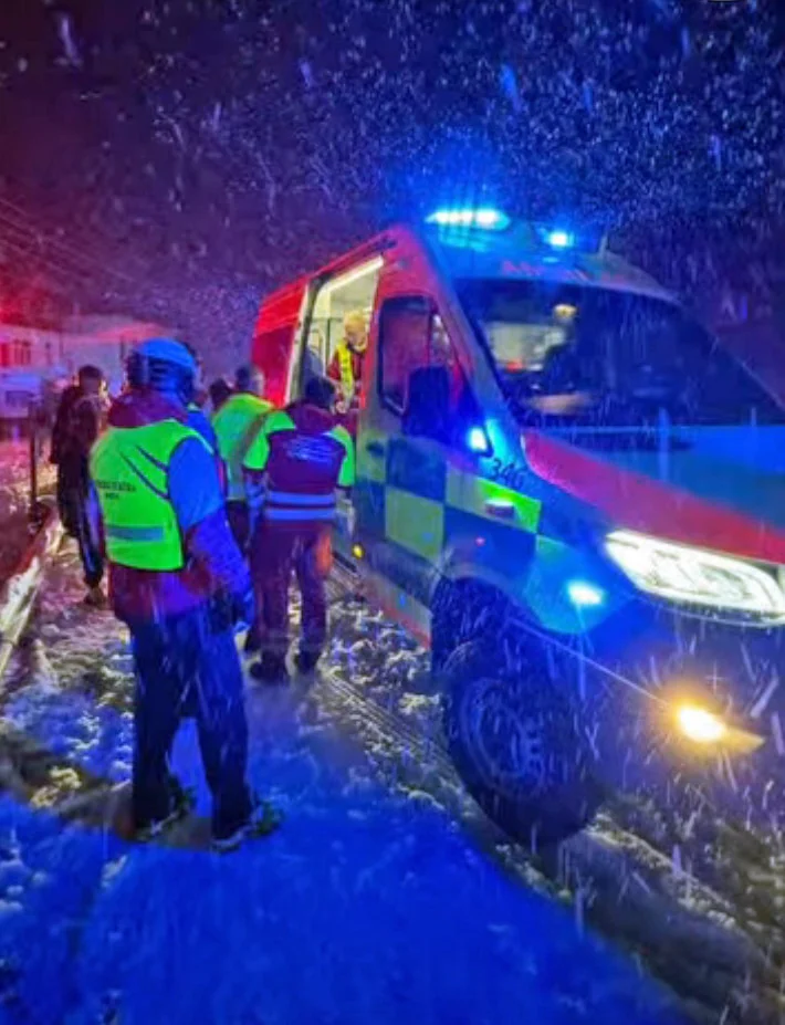 Nehoda ve Starých Hamrech. Zdroj: ZZS MSK