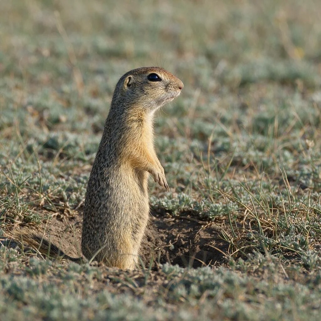 seedream-5.0-pro_A_highly_photorealistic_European_ground_squirrel_standing_vertically_beside_its_-0