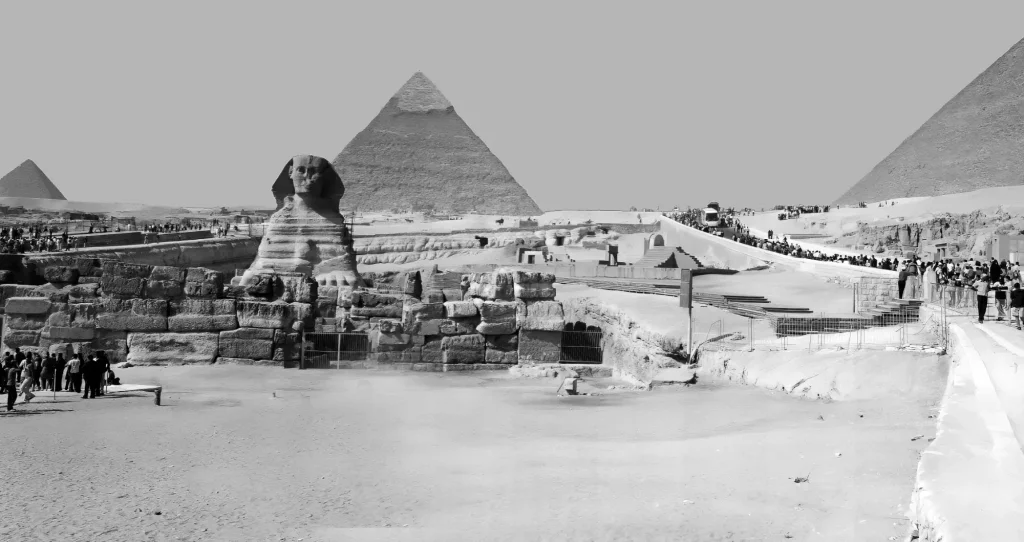 Socha sfingy v Egyptě.