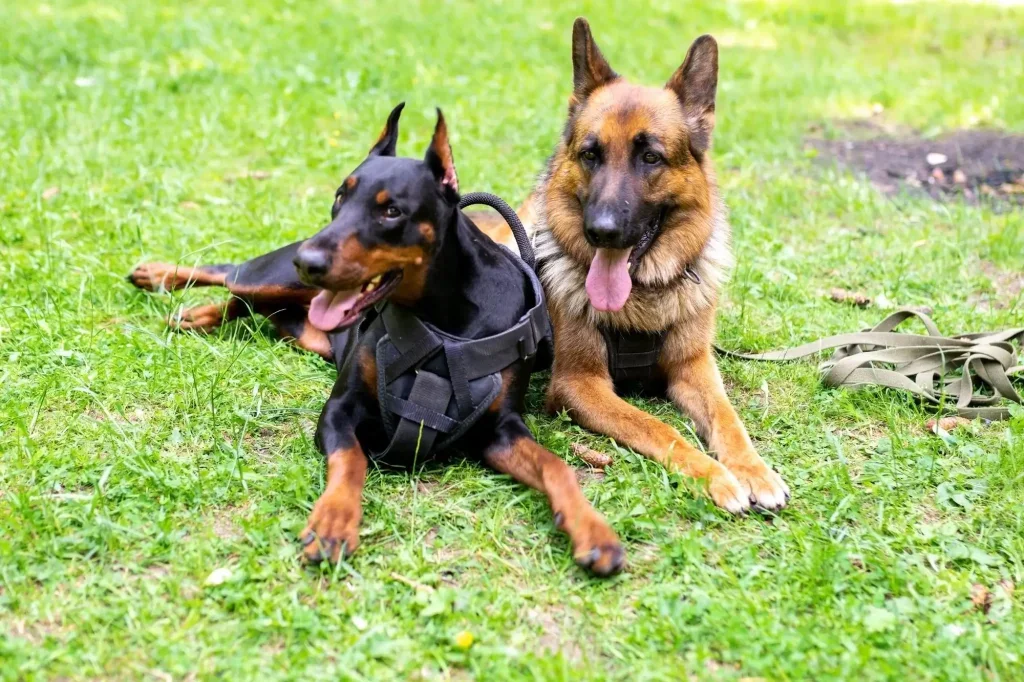 dobrman a německý ovčák