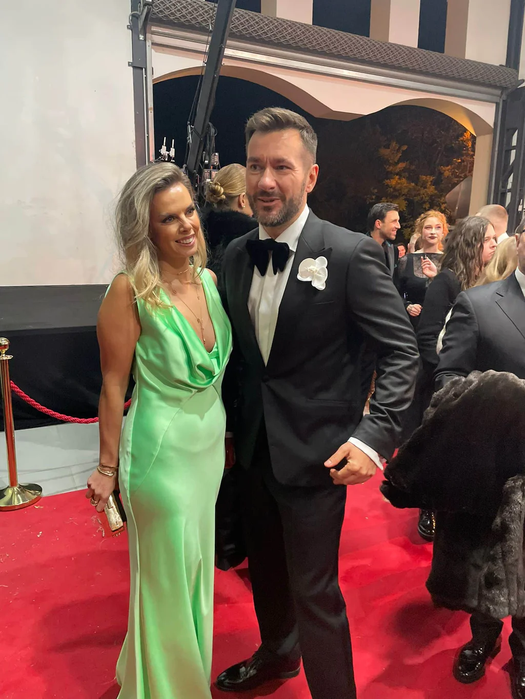 Marek Ztracený se ženou na Českém slavíkovi. Foto: Nextfoto