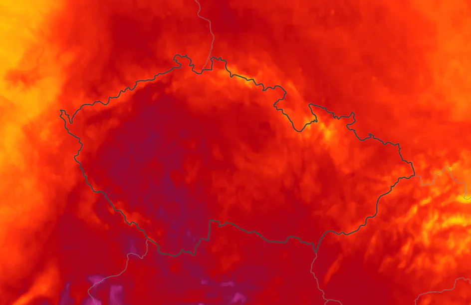 Před příchodem srážek bude na jihu Čech zřejmě nejtepleji - a to i 34 °C