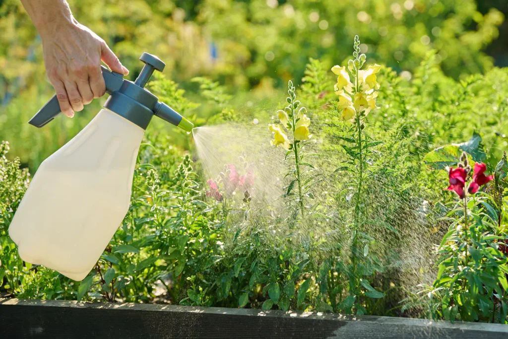 postřikování květin