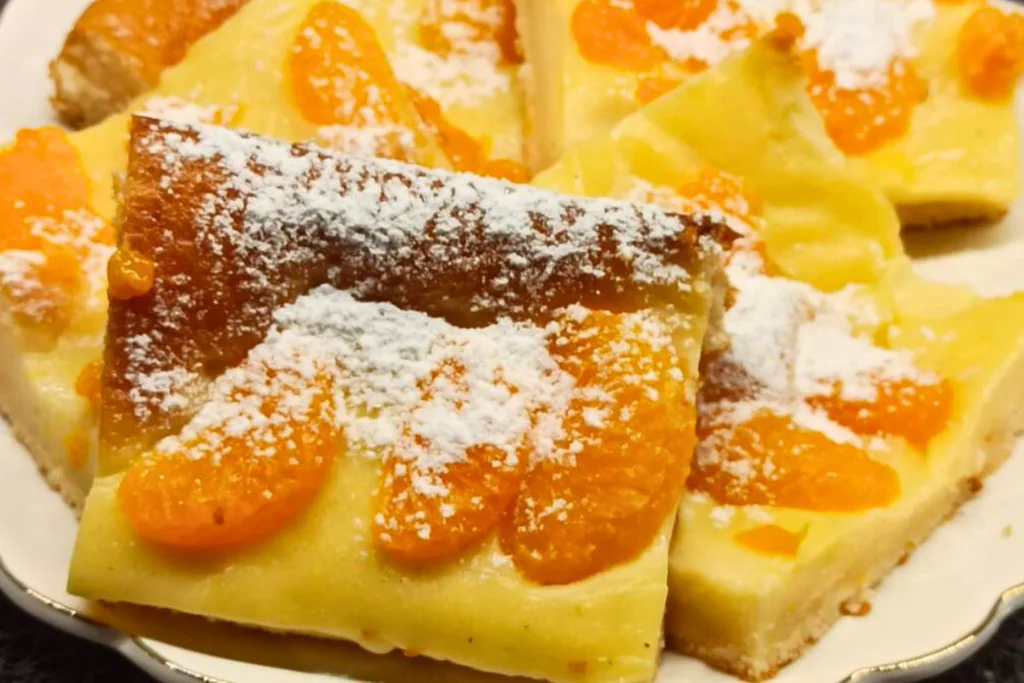 Obrázek k receptu na mandarinkový koláč s pudinkem