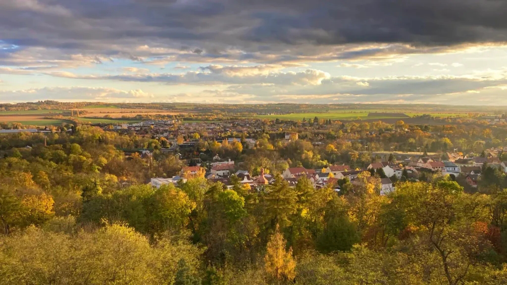 pohled na obec Úvaly