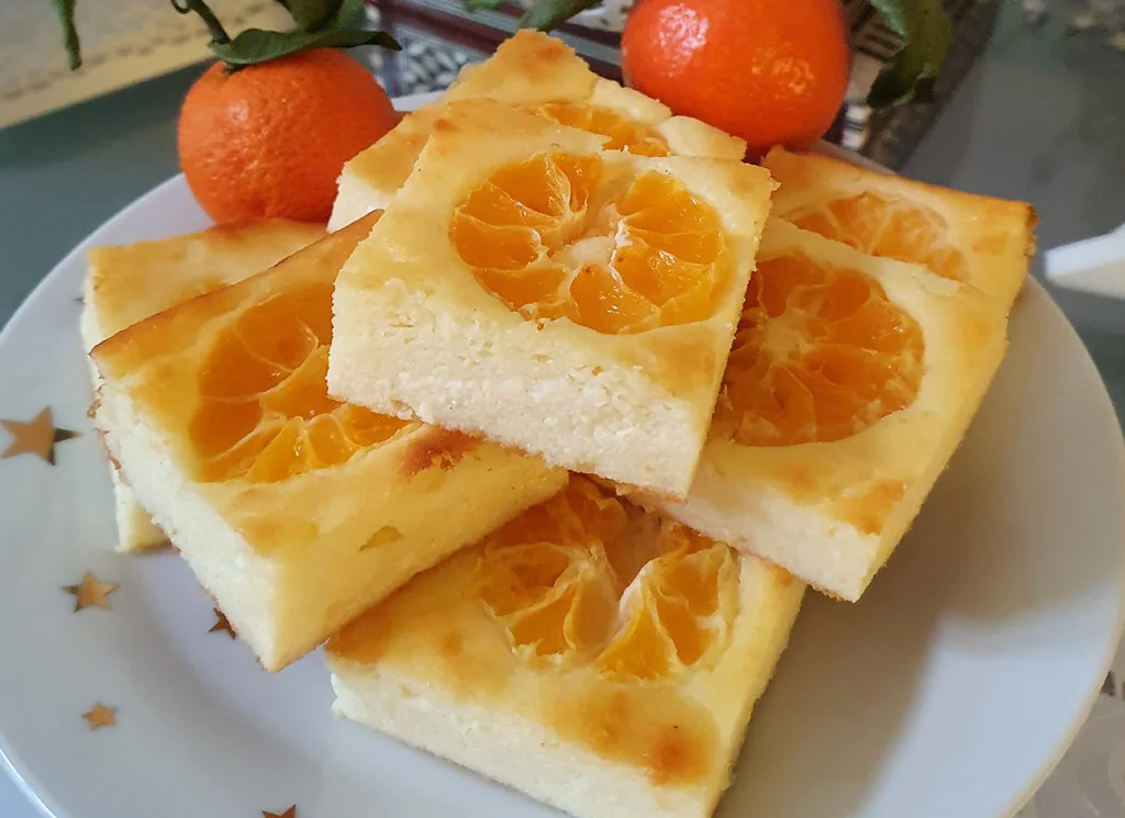 Obrázek k receptu na mandarinkové řezy