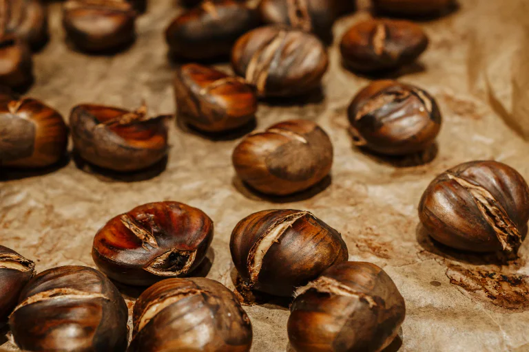 pečené kaštany v troubě