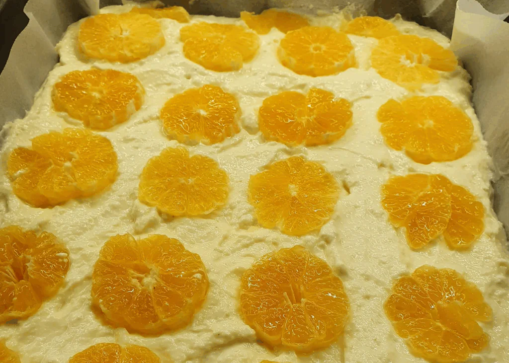 Obrázek k receptu na mandarinkové řezy