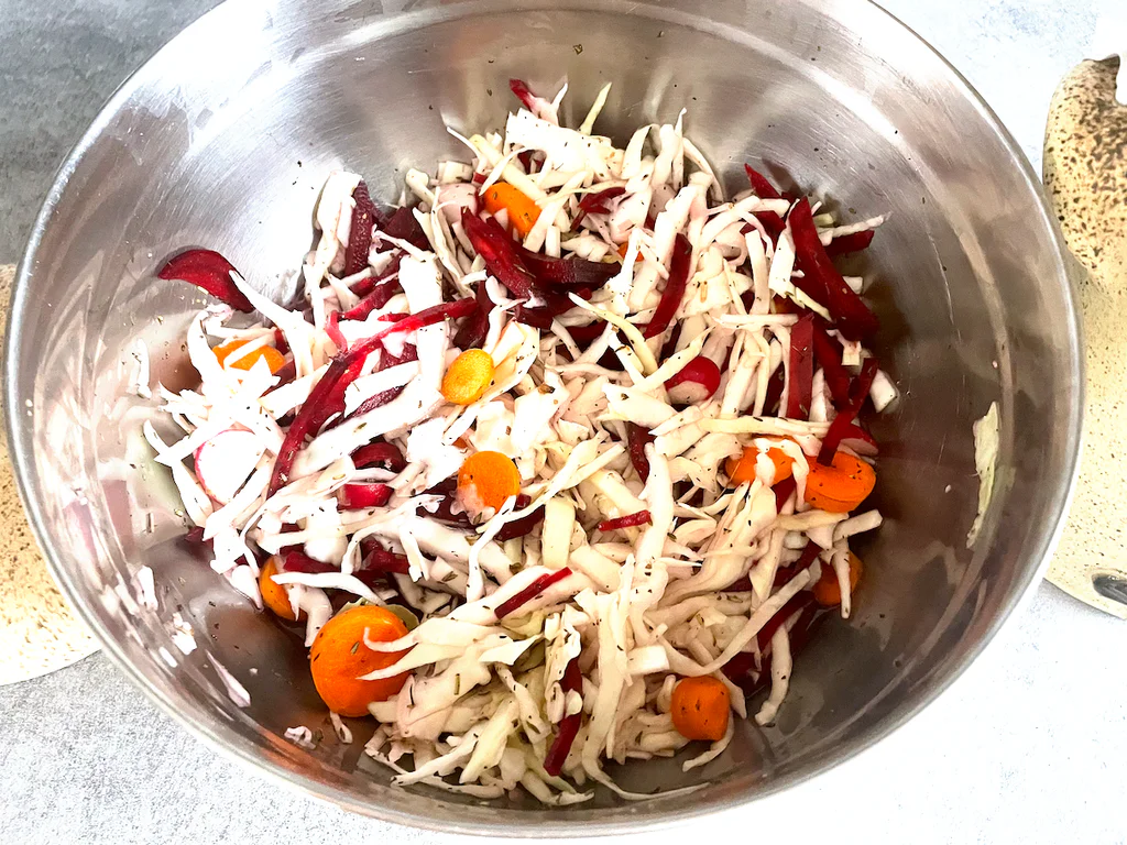 Zelenina připravená k fermentování