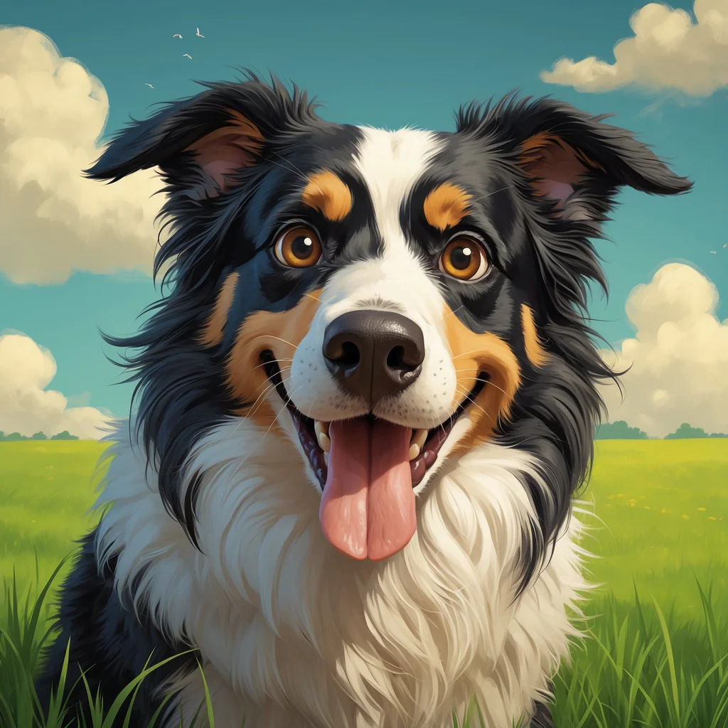 Phoenix_10_Create_a_humorous_image_of_a_border_collie_with_a_c_0