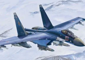 Ruský Su-35S v zimě