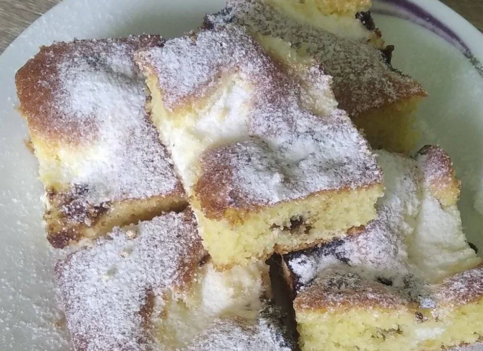 Obrázek k receptu na buchtu s tvarohem a povidly