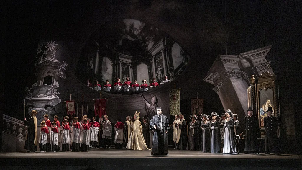 Tosca ve Státní opeře v kulisách roku z 1947