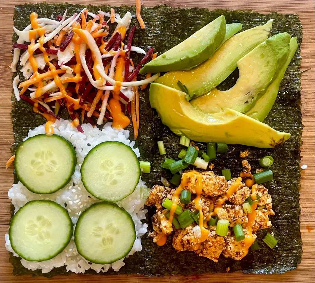 sushi wrap příprava