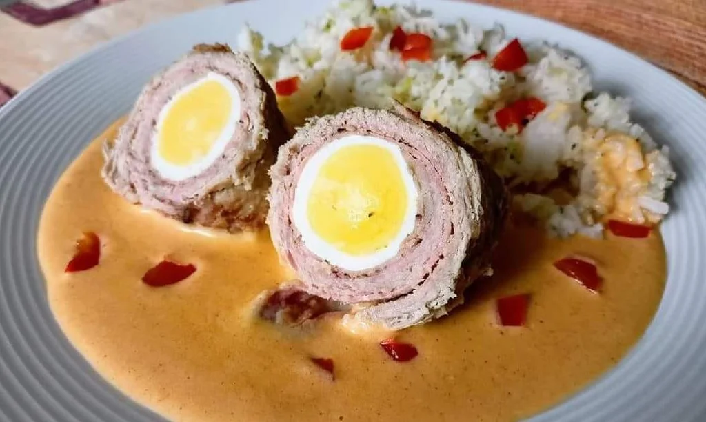 Obrázek receptu na vepřové rolky na paprice.