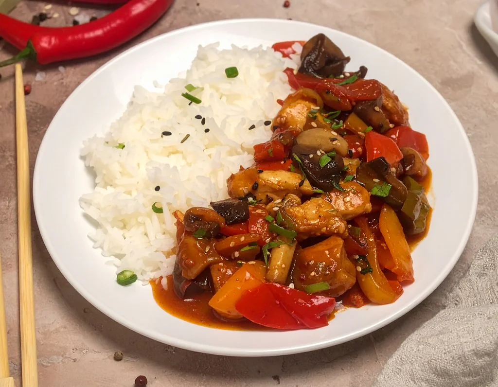 Obrázek k receptu na kuřecí kousky na asijský způsob