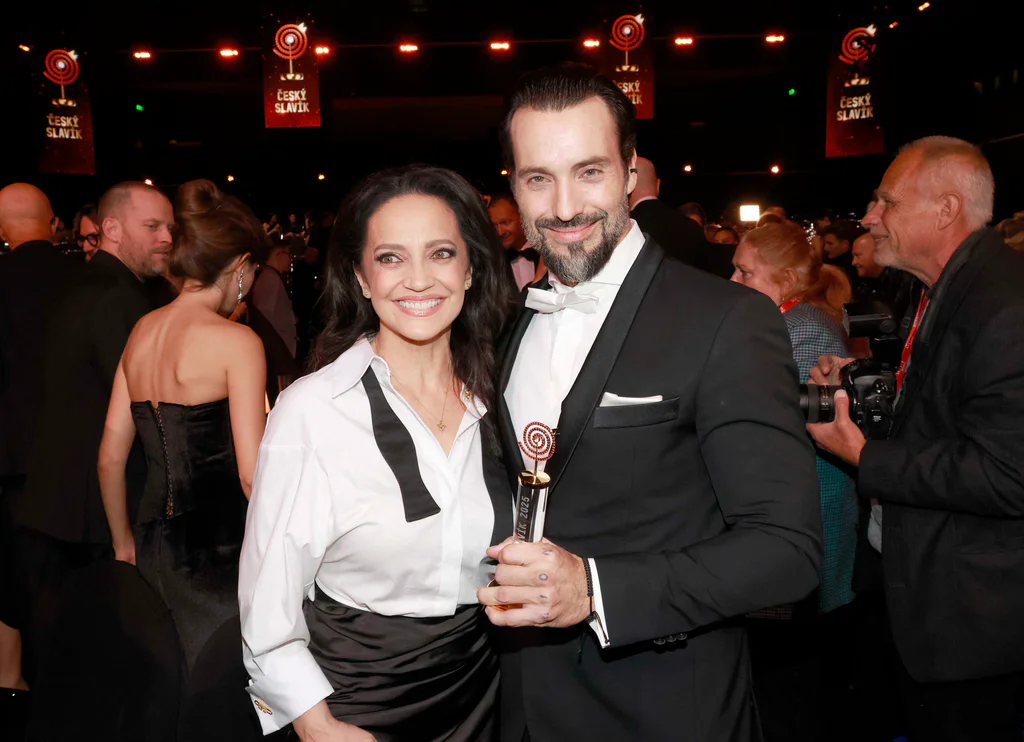 Bývalí manželé Lucie Bílá a Václav Noid Bárta na Slavících. Foto: Nextfoto