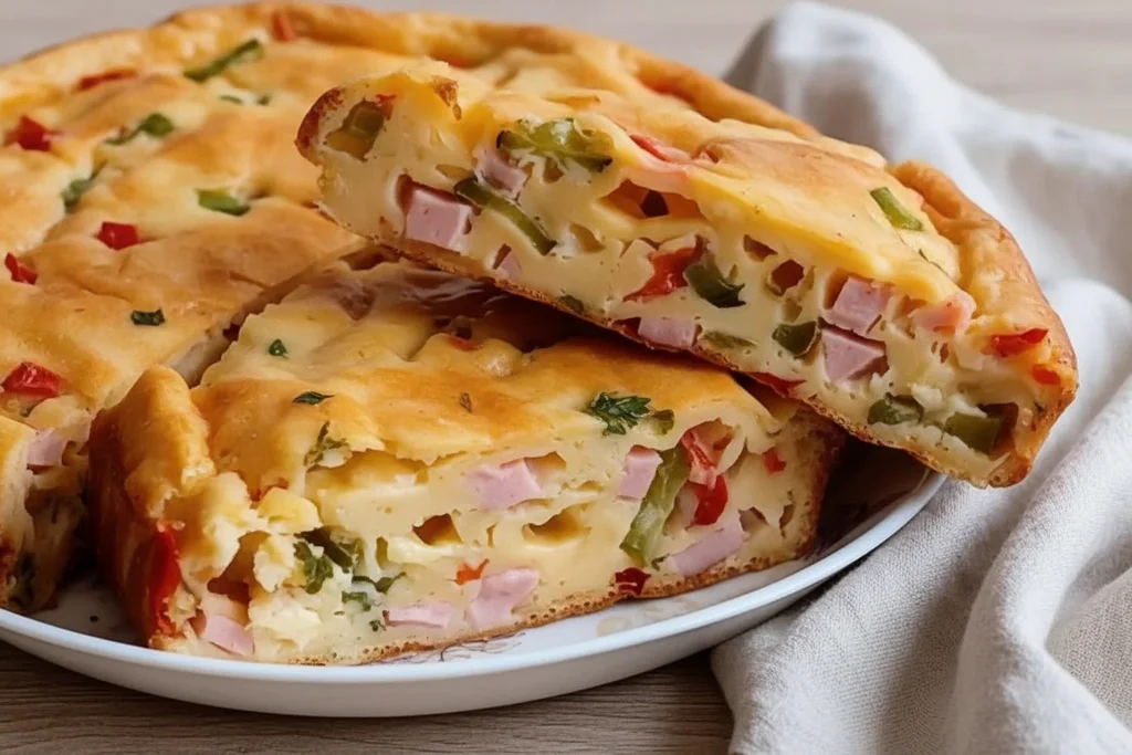 Obrázek receptu na Slaný snídaňový koláč: skvělý nápad pro všední nebo víkendové ráno
