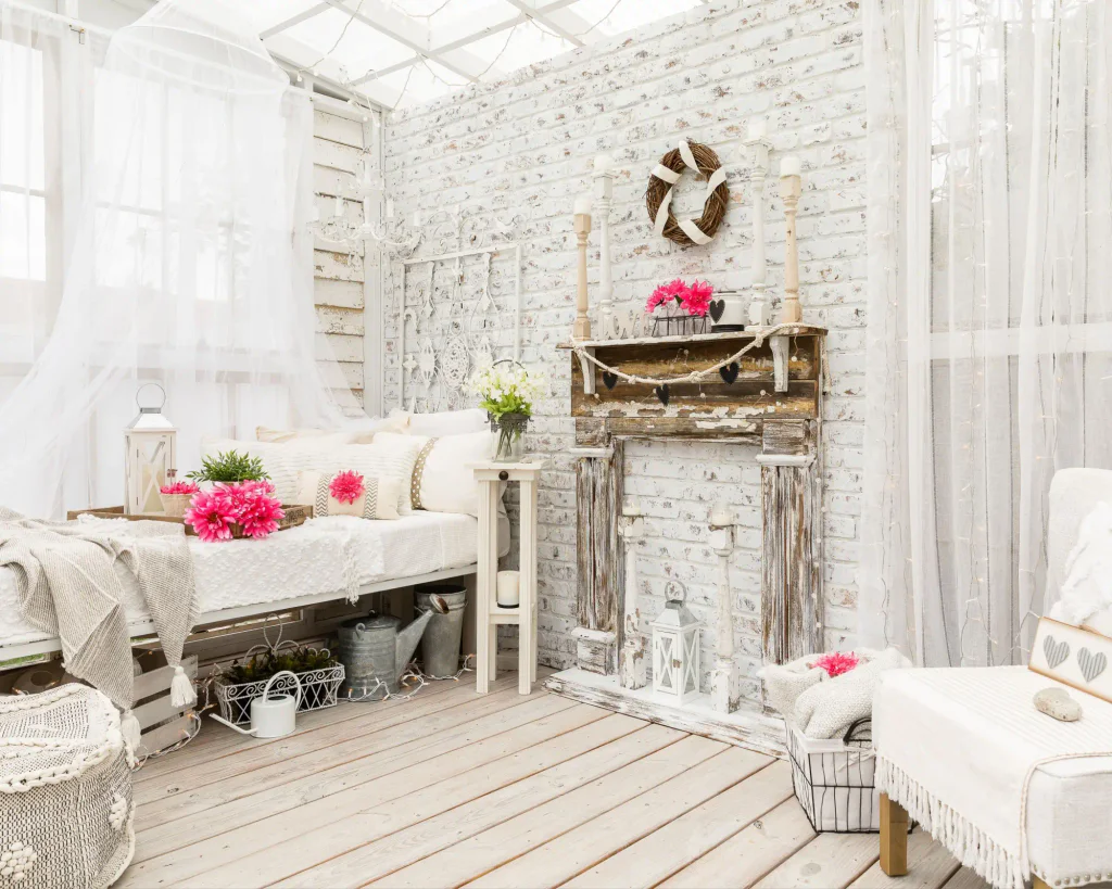 pokoj ve stylu shabby chick