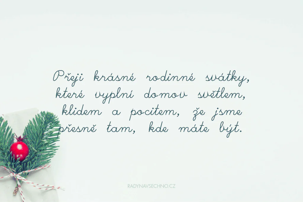 Vánoční přání pro rodinu