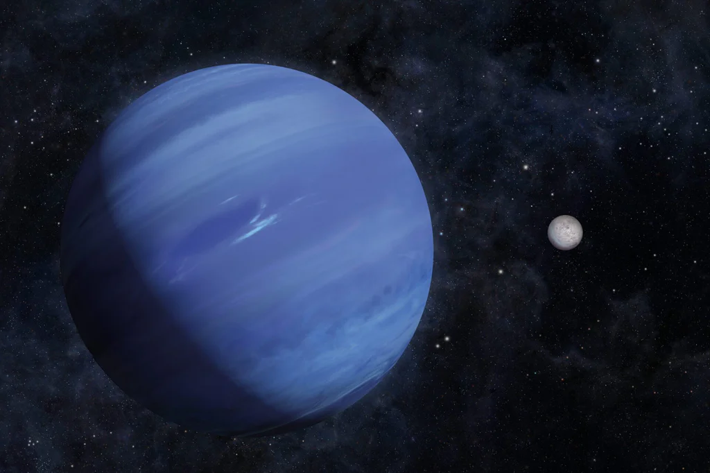 Neptun je známý společně se svým měsícem zvaným Triton.