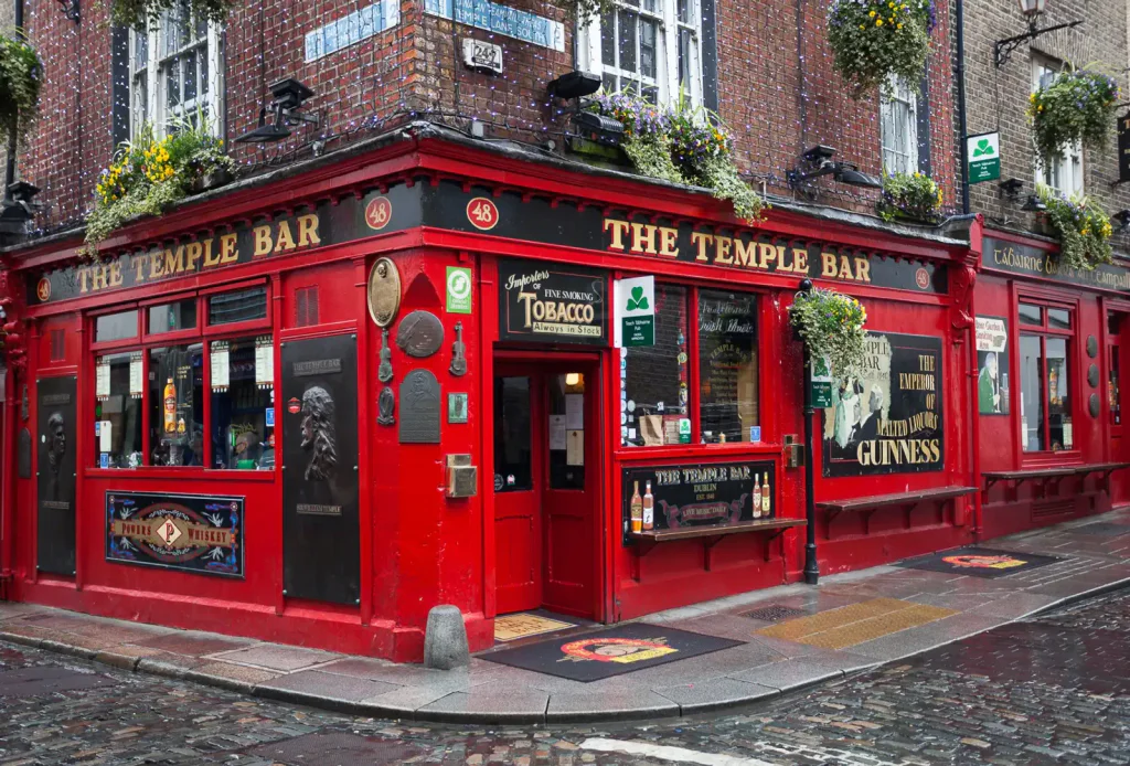 Fotka Temple bar v irském Dublinu.