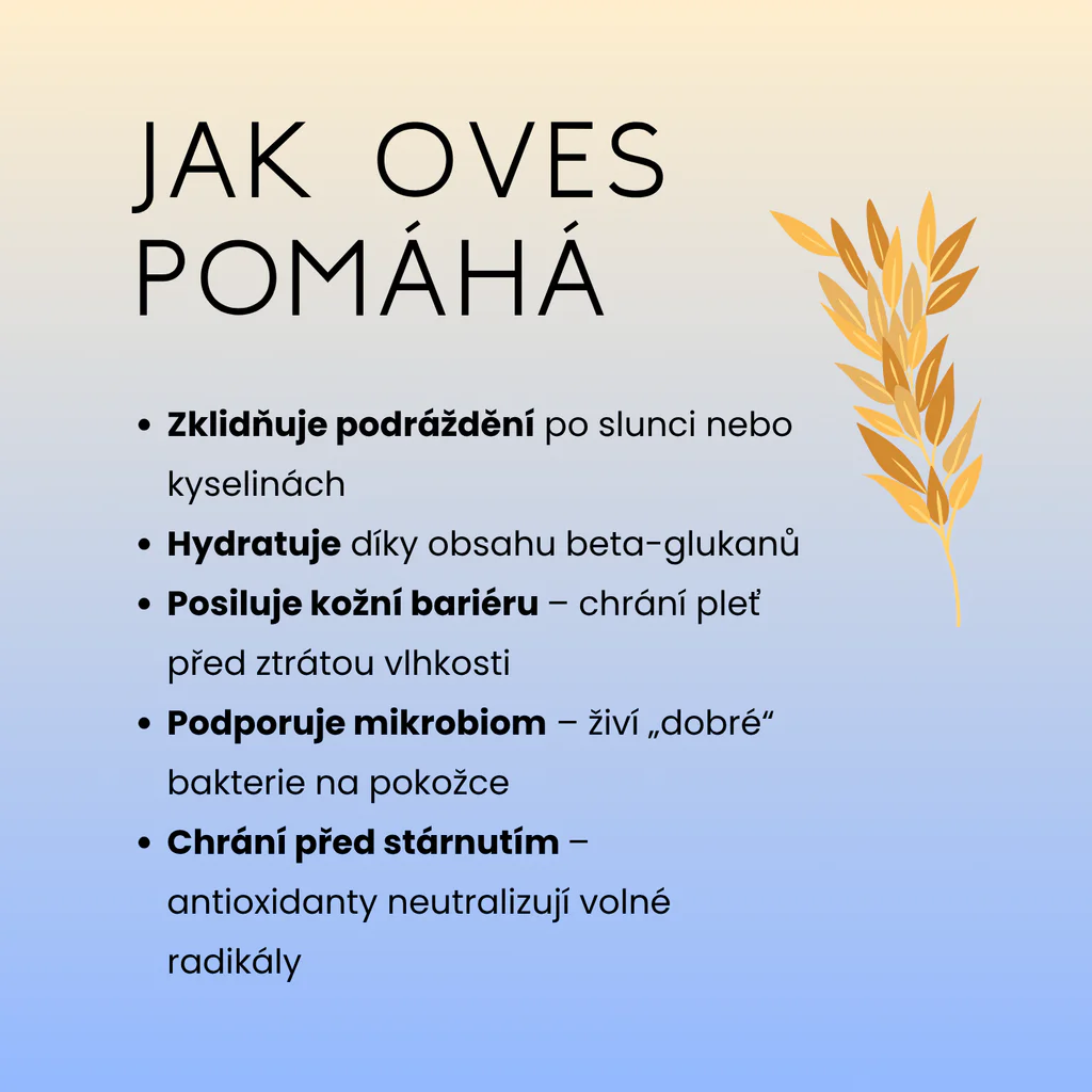 jak oves pomáhá pleti