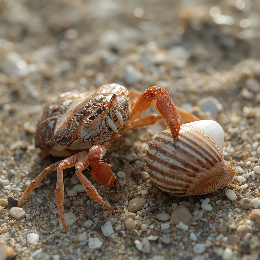 lucid-origin_A_stunning_and_vibrant_cinematic_photo_of_Hermit_crab_leaving_one_shell_and_insp-1