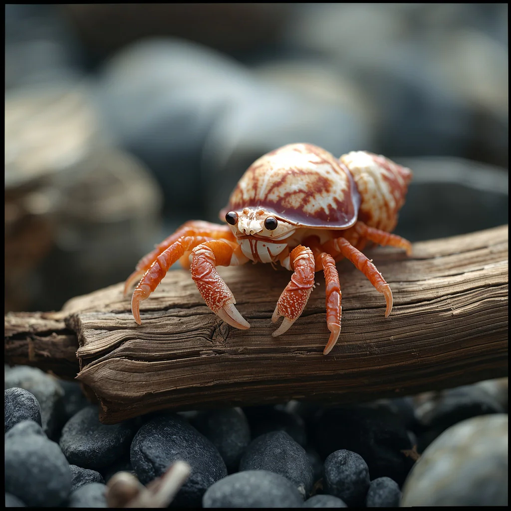 lucid-origin-a-stunning-and-vibrant-cinematic-photo-of-a-tiny-hermit-crab-climbing-over-drift-0