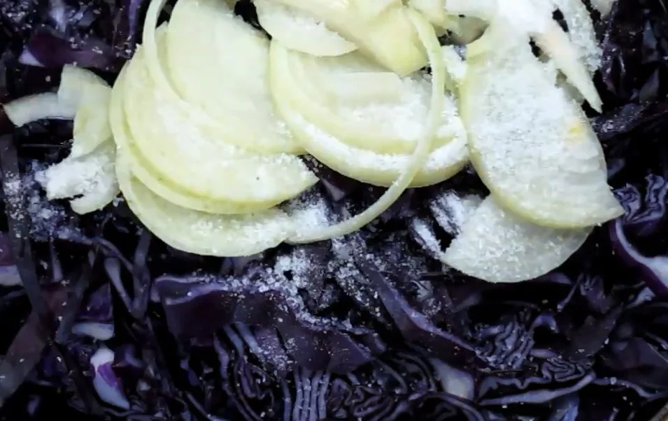 Ochutíme a dáme vařit nakrájené zelí.